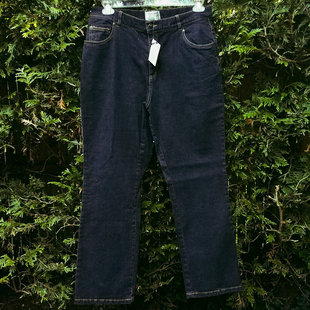 Dark Wash Straight-Leg Jeans (New)